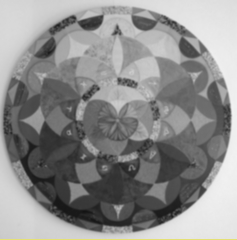 Sternzeichen Mandala  Mischtechnik auf Leinwand, Durchmesser 100 cm, Preis 999 €